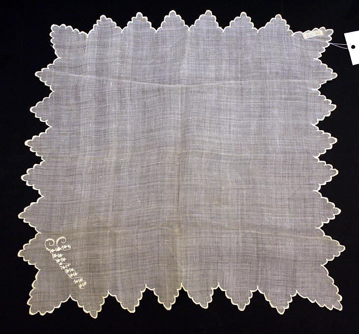 Handkerchief, linen, American 