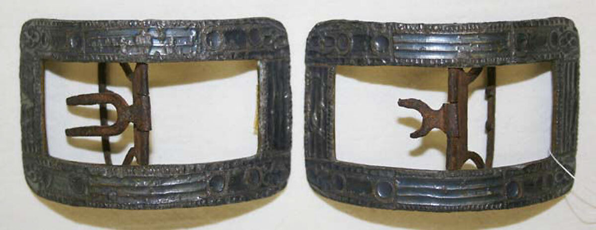 Shoe buckles, copper, European 