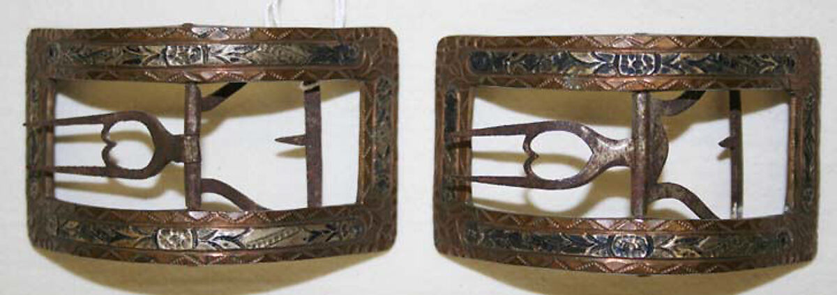 Shoe buckles, metal, European 