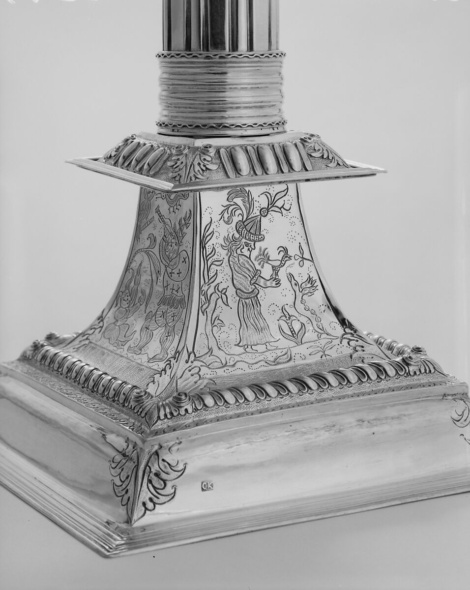 Candlestick, Cornelius Kierstede (1674–ca. 1757), Silver, American