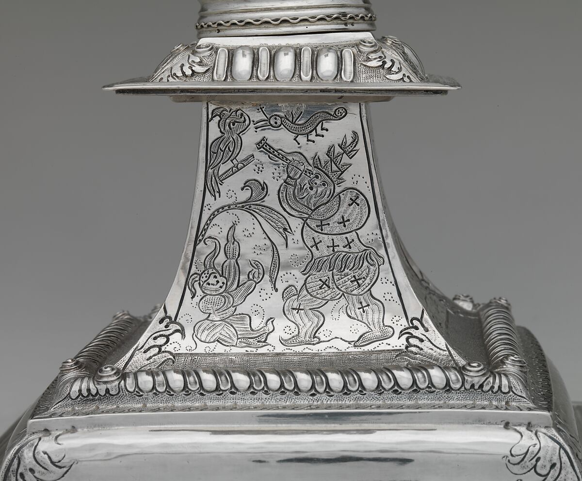 Candlestick, Cornelius Kierstede (1674–ca. 1757), Silver, American