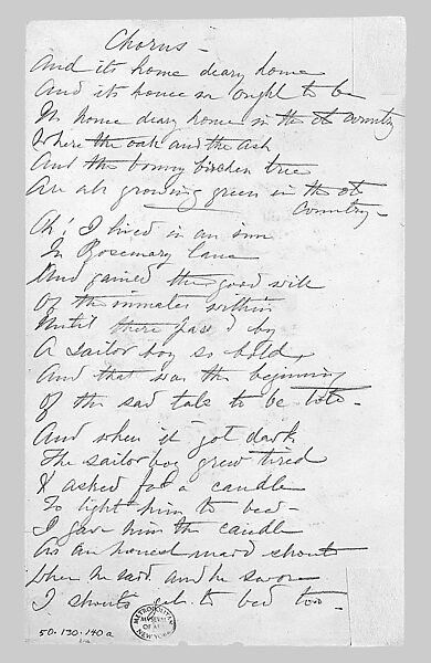 Woman Looking out to Sea, John Singer Sargent (American, Florence 1856–1925 London), Graphite on off-white white wove paper, American