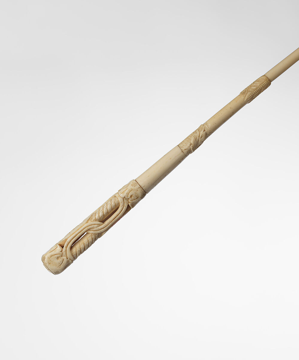 Parasol, silk, bone, metal, probably French