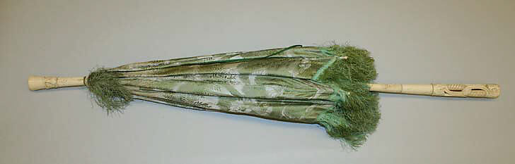 Parasol, silk, bone, metal, probably French