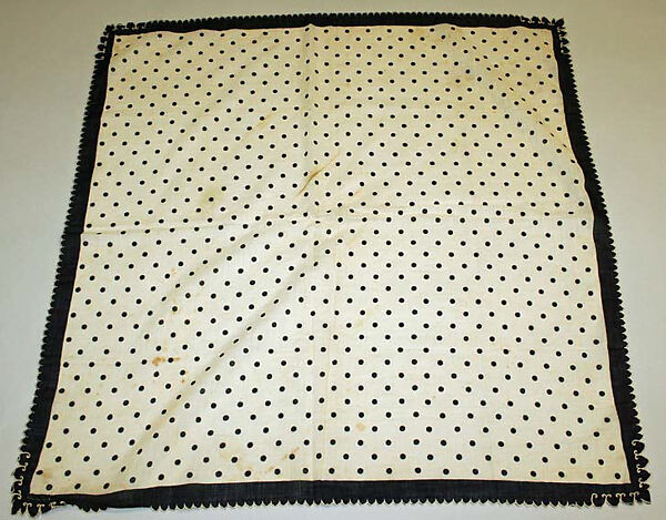 Mourning handkerchief, cotton, American 