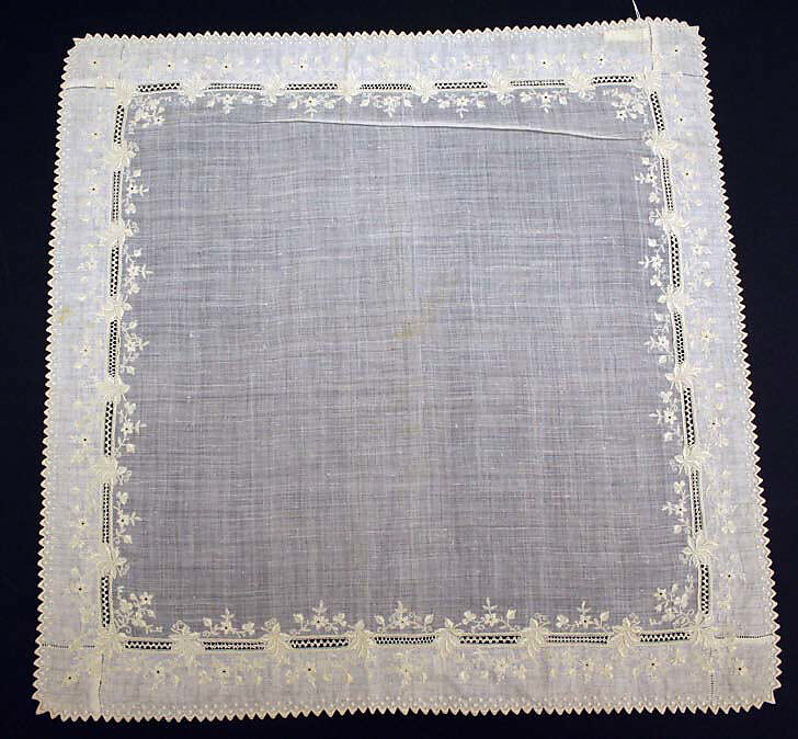 Handkerchief, linen, French 