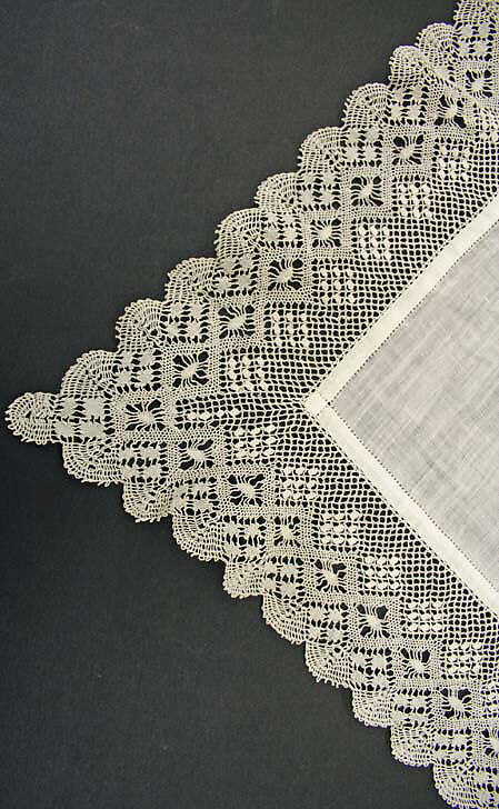 Handkerchief, linen, French