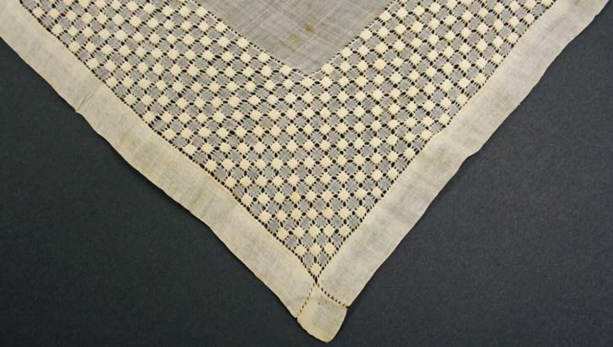 Handkerchief, linen, French