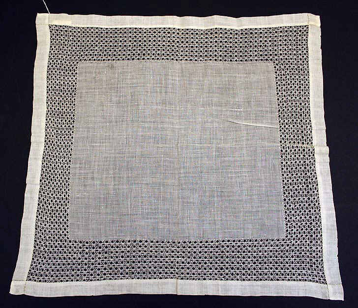 Handkerchief, linen, French 