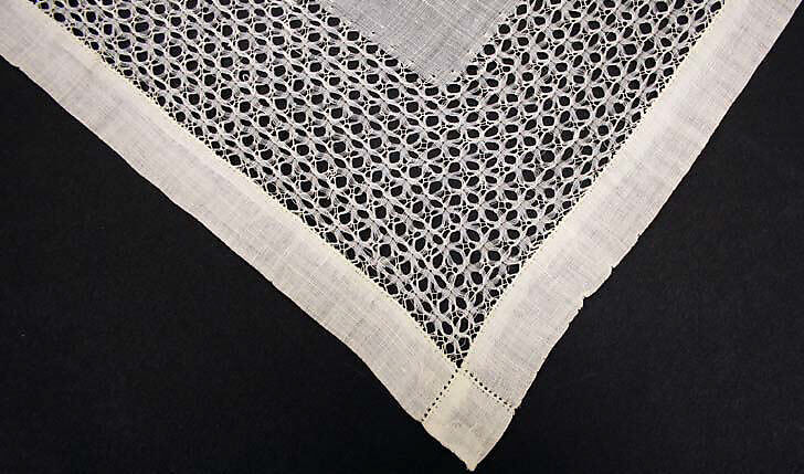 Handkerchief, linen, French