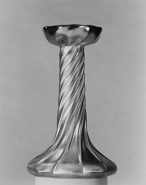 Candlestick, Designed by Louis C. Tiffany (American, New York 1848–1933 New York), Glass, American 