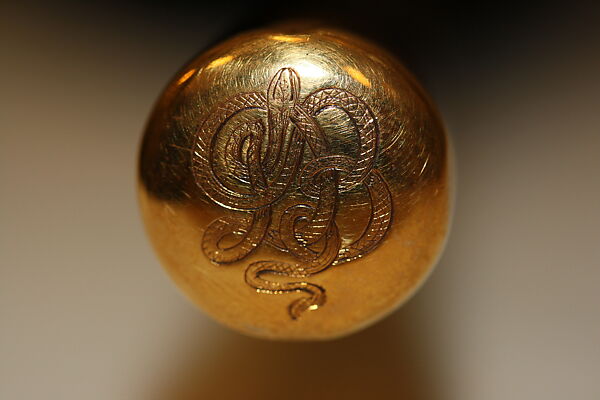 Umbrella, silk, wood, gold, British