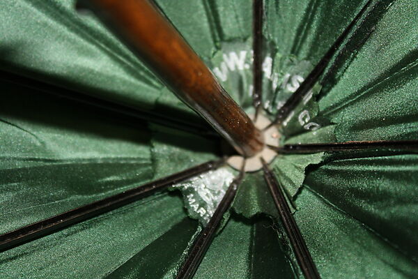 Umbrella, silk, wood, gold, British