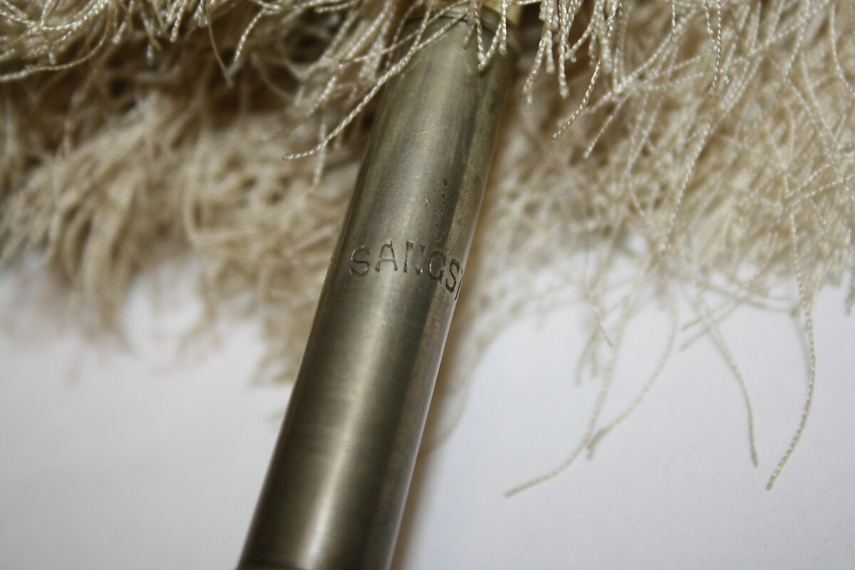 Parasol, silk, ivory, metal, American
