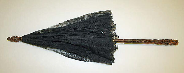 Parasol, silk, metal, tortoiseshell, French