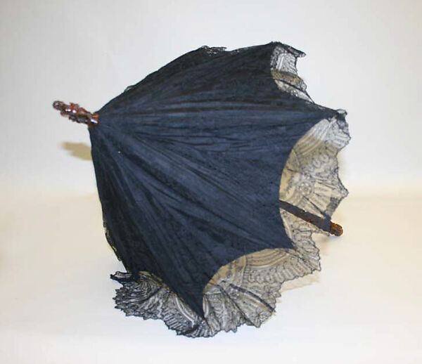 Parasol, silk, metal, tortoiseshell, French 