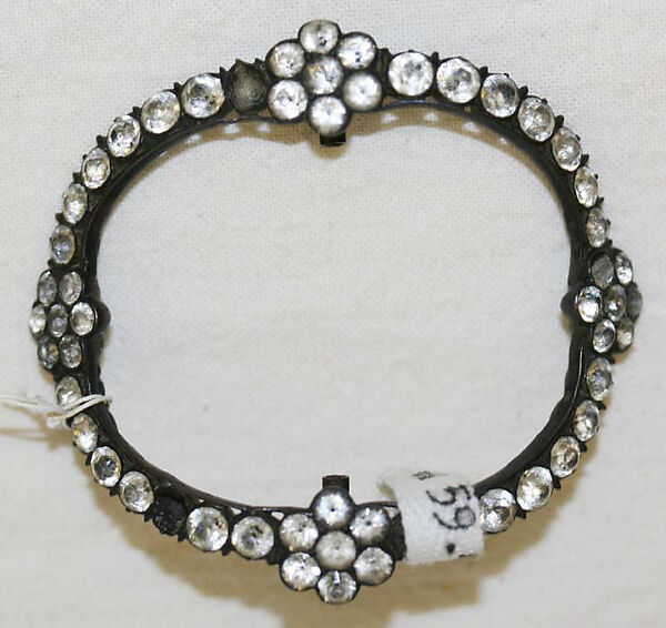 Belt buckle, metal, rhinestones, American or European 