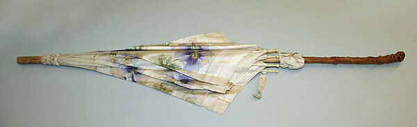 Parasol, silk, wood, metal, American
