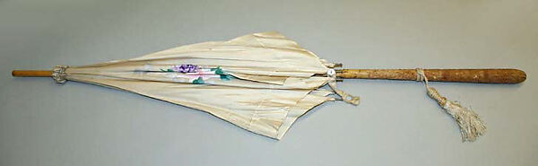 Parasol, silk, wood, metal, American