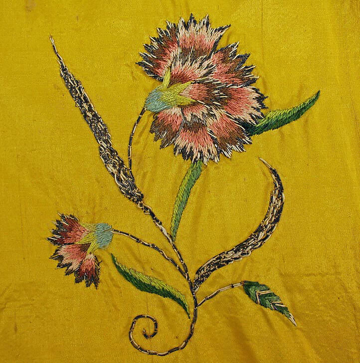 Apron, silk, American