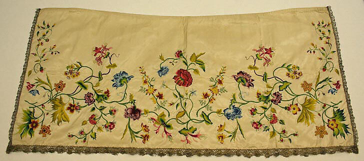 Apron, silk, British 