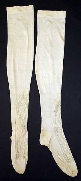 Wedding stockings, silk, French 
