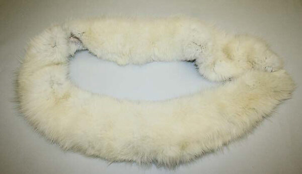 Evening stole, fur, silk, French 