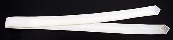 Necktie, cotton, American or European 