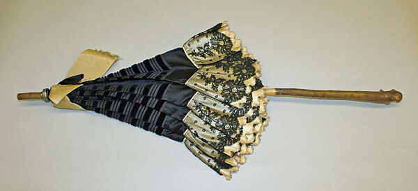 Parasol, silk, wood, American