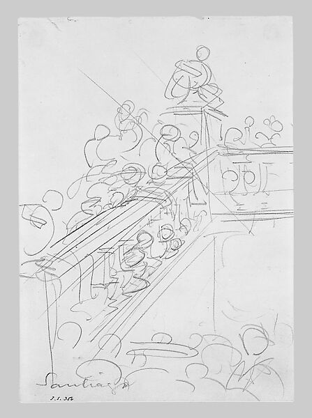 Santiago, John Singer Sargent (American, Florence 1856–1925 London), Graphite on white wove paper, American