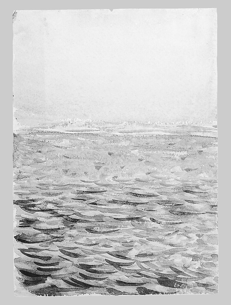 Sea, Sky, City, John Singer Sargent (American, Florence 1856–1925 London), Watercolor and graphite on yellow-buff wove paper, American