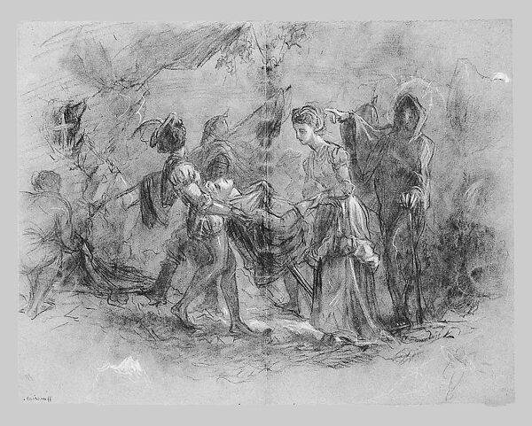 Eiger from Mürren, John Singer Sargent (American, Florence 1856–1925 London), Graphite on off-white wove paper, American
