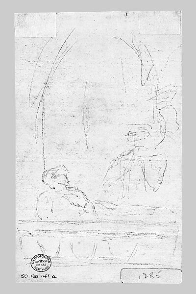 Eiger from Mürren, John Singer Sargent (American, Florence 1856–1925 London), Graphite on off-white wove paper, American