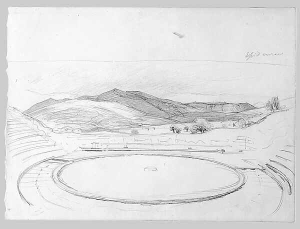 Eiger from Mürren, John Singer Sargent (American, Florence 1856–1925 London), Graphite on off-white wove paper, American