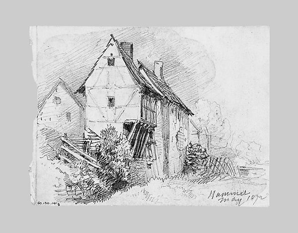 Eiger from Mürren, John Singer Sargent (American, Florence 1856–1925 London), Graphite on off-white wove paper, American