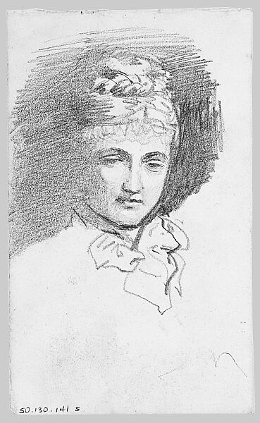 Eiger from Mürren, John Singer Sargent (American, Florence 1856–1925 London), Graphite on off-white wove paper, American