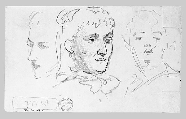 Eiger from Mürren, John Singer Sargent (American, Florence 1856–1925 London), Graphite on off-white wove paper, American