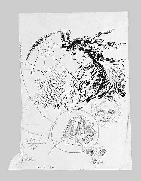 Eiger from Mürren, John Singer Sargent (American, Florence 1856–1925 London), Graphite on off-white wove paper, American