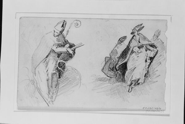 Paradise, Detail, John Singer Sargent (American, Florence 1856–1925 London), Graphite on off-white wove paper, American