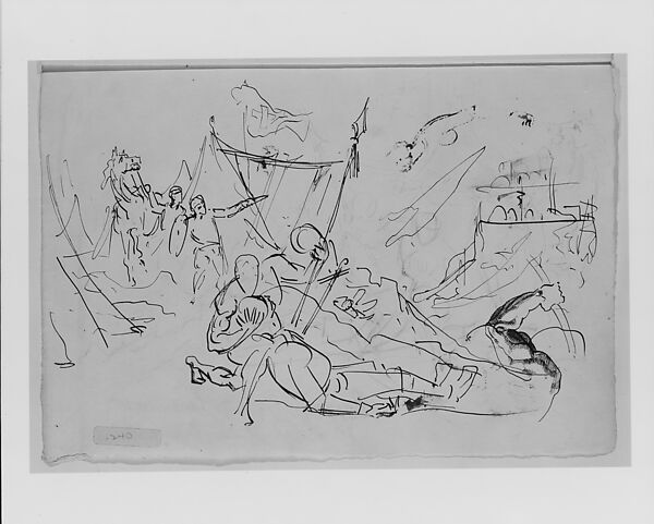 Orlando Inammorato, John Singer Sargent (American, Florence 1856–1925 London), Pen and ink on off-white wove paper, American