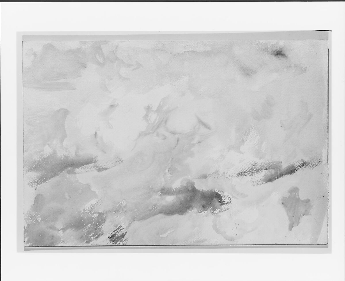 Sky, John Singer Sargent (American, Florence 1856–1925 London), Watercolor on white wove paper, laminated on board, American