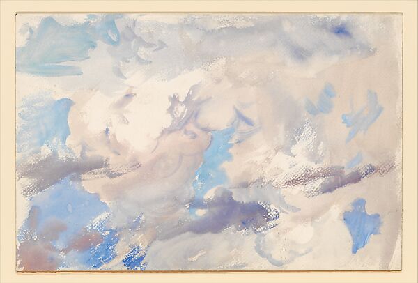 Sky, John Singer Sargent (American, Florence 1856–1925 London), Watercolor on white wove paper, laminated on board, American 