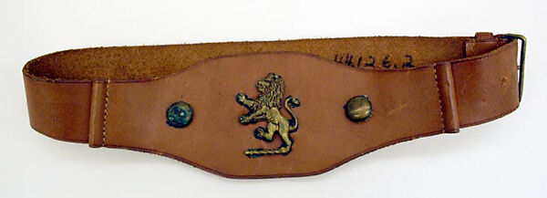 Belt, Phelps (American, founded 1940), leather, American 