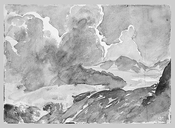 Sky and Mountains, John Singer Sargent (American, Florence 1856–1925 London), Watercolor and graphite on white wove paper, American 