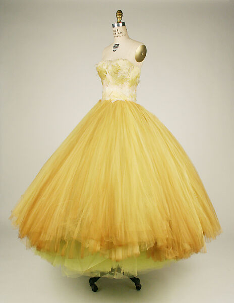 Evening dress, John Galliano (founded 1984), silk, feathers, French