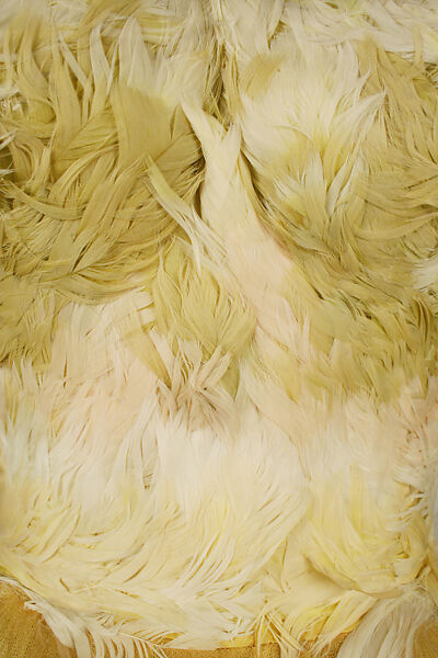 Evening dress, John Galliano (founded 1984), silk, feathers, French