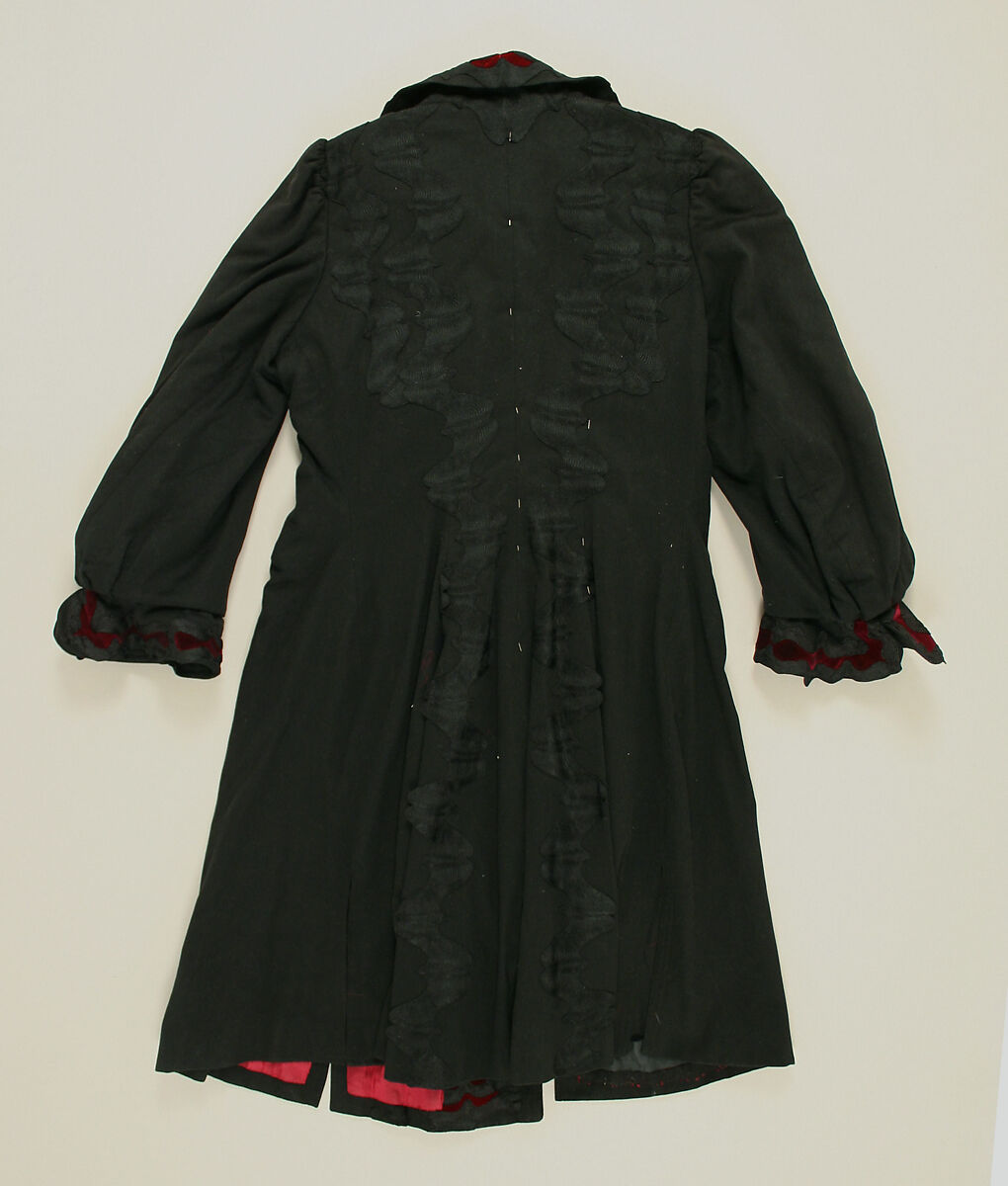 Coat, wool, silk, American