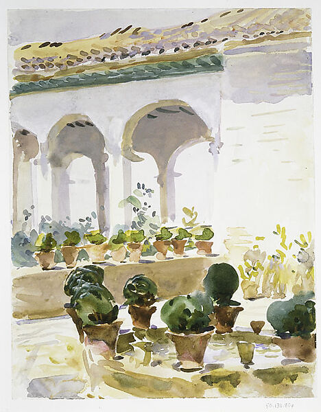 Spain, Attributed to Emily Sargent (1857–1936), Watercolor and gouache on white wove paper, American