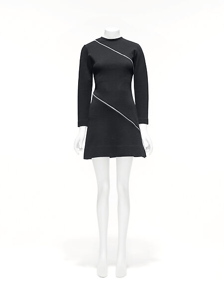 Dress, Rudi Gernreich (American (born Austria), Vienna 1922–1985 Los Angeles, California), wool, metal, American