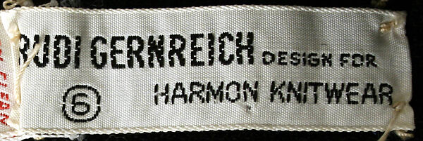 Dress, Rudi Gernreich (American (born Austria), Vienna 1922–1985 Los Angeles, California), wool, metal, American